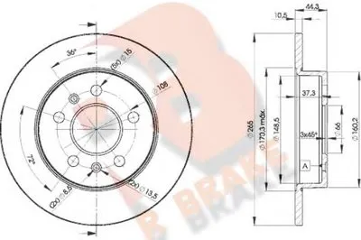Тормозной диск R BRAKE купить
