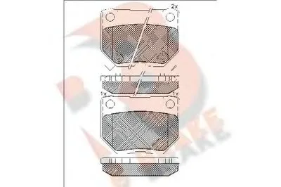 Комплект тормозных колодок, дисковый тормоз R BRAKE купить