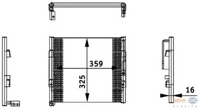 Конденсатор, кондиционер BEHR HELLA SERVICE HELLA купить