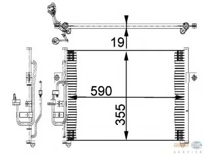 Конденсатор, кондиционер BEHR HELLA SERVICE HELLA купить