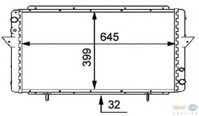 Радиатор, охлаждение двигателя BEHR HELLA SERVICE HELLA купить