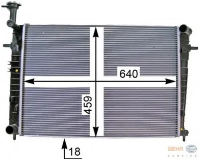 Радиатор, охлаждение двигателя BEHR HELLA SERVICE HELLA купить