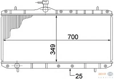 Радиатор, охлаждение двигателя BEHR HELLA SERVICE HELLA купить