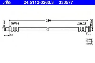 Тормозной шланг ATE купить