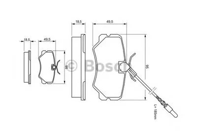 Комплект тормозных колодок, дисковый тормоз BOSCH купить