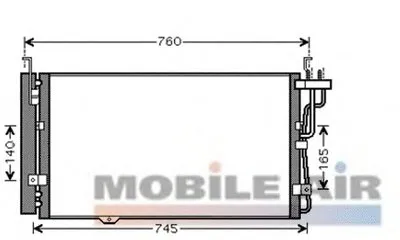 Конденсатор, кондиционер VAN WEZEL купить