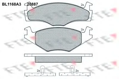 Комплект тормозных колодок, дисковый тормоз FTE купить