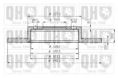 Тормозной диск QUINTON HAZELL купить