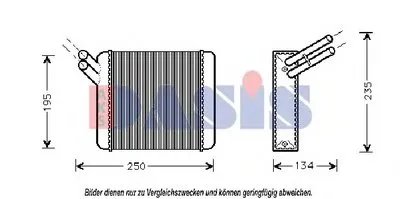 Теплообменник, отопление салона AKS DASIS купить