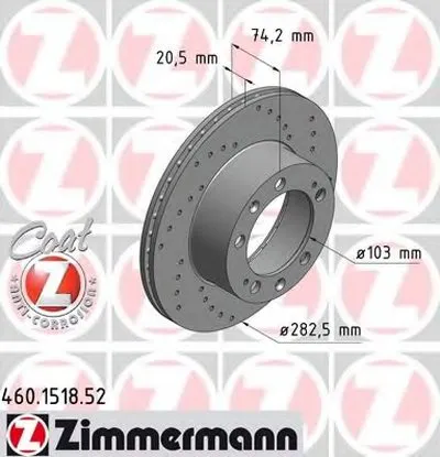 Тормозной диск SPORT BRAKE DISC COAT Z ZIMMERMANN купить