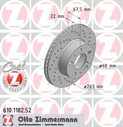 Тормозной диск SPORT BRAKE DISC COAT Z ZIMMERMANN купить