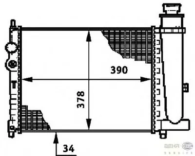 Радиатор, охлаждение двигателя BEHR HELLA SERVICE купить