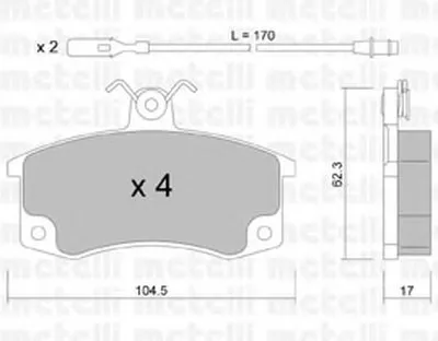 Комплект тормозных колодок, дисковый тормоз METELLI купить