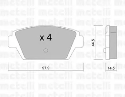 Комплект тормозных колодок, дисковый тормоз METELLI купить