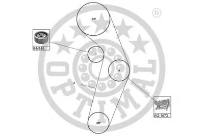 Водяной насос + комплект зубчатого ремня OPTIMAL купить