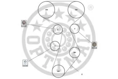 Комплект ремня ГРМ OPTIMAL купить
