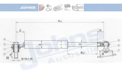 Газовая пружина, крышка багажник JOHNS купить