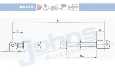 Газовая пружина, капот JOHNS купить