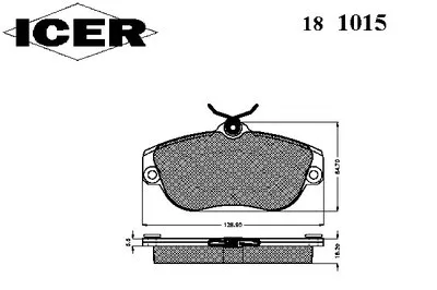 Комплект тормозных колодок, дисковый тормоз ICER купить