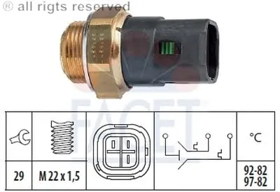 Термовыключатель, вентилятор радиатора FACET купить