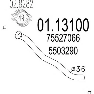Труба выхлопного газа MTS купить