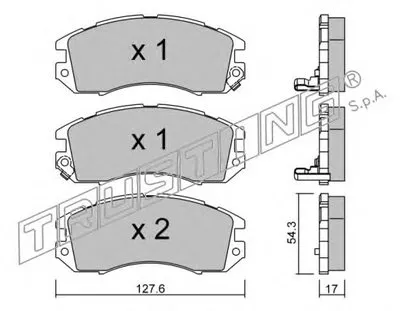 Комплект тормозных колодок, дисковый тормоз TRUSTING купить