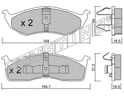 Комплект тормозных колодок, дисковый тормоз TRUSTING купить