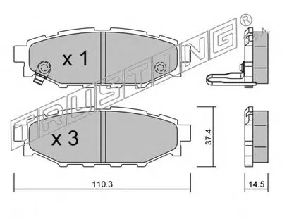 Комплект тормозных колодок, дисковый тормоз TRUSTING купить