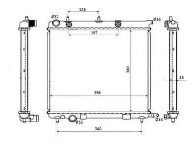 Радиатор, охлаждение двигателя NRF купить