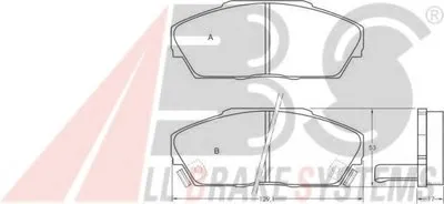 Комплект тормозных колодок, дисковый тормоз A.B.S. купить