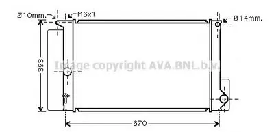 Радиатор, охлаждение двигателя AVA QUALITY COOLING купить