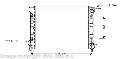 Радиатор, охлаждение двигателя AVA QUALITY COOLING купить