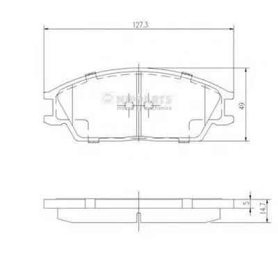 Комплект тормозных колодок, дисковый тормоз NIPPARTS купить