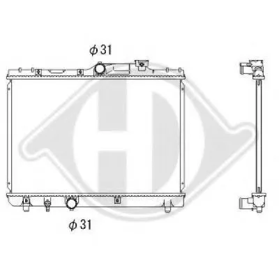 Радиатор, охлаждение двигателя DIEDERICHS купить