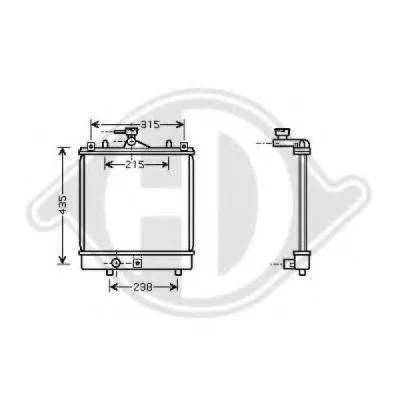 Радиатор, охлаждение двигателя DIEDERICHS купить