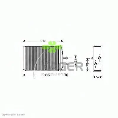 Теплообменник, отопление салона KAGER купить