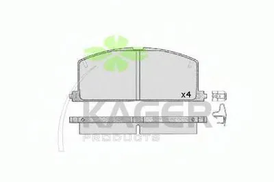 Комплект тормозных колодок, дисковый тормоз KAGER купить