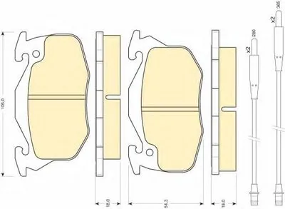 Комплект тормозных колодок, дисковый тормоз GIRLING купить
