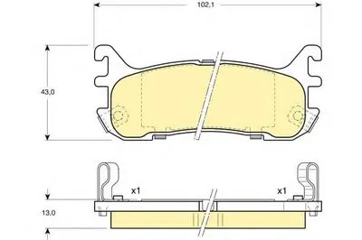 Комплект тормозных колодок, дисковый тормоз GIRLING купить