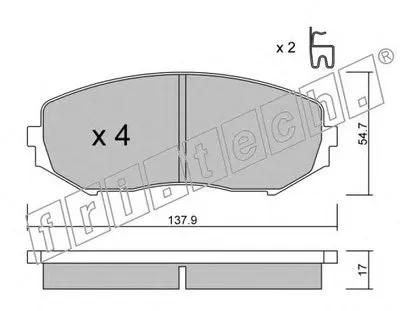 Комплект тормозных колодок, дисковый тормоз fri.tech. купить