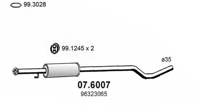 Средний глушитель выхлопных газов ASSO купить