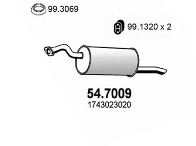 Глушитель выхлопных газов конечный ASSO купить