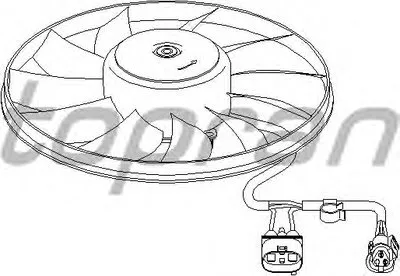 Вентилятор, охлаждение двигателя TOPRAN купить