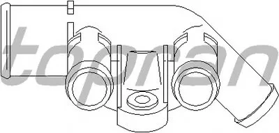 Фланец охлаждающей жидкости TOPRAN купить