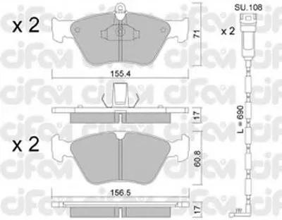 Комплект тормозных колодок, дисковый тормоз CIFAM купить