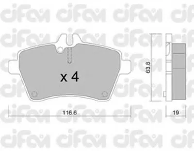 Комплект тормозных колодок, дисковый тормоз CIFAM купить