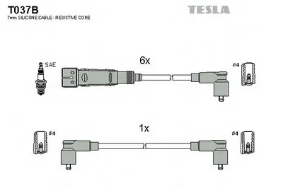 Комплект проводов зажигания alternative TESLA купить