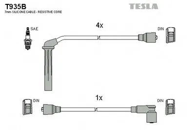 Комплект проводов зажигания TESLA купить