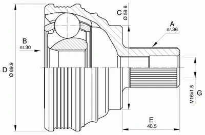 Шарнирный комплект, приводной вал SPIN OPEN PARTS купить