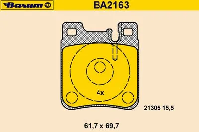 Комплект тормозных колодок, дисковый тормоз BARUM купить